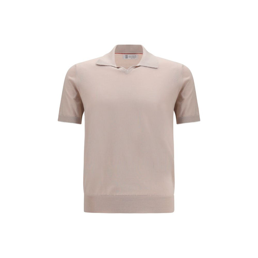 Beige Cotton Polo Shirt