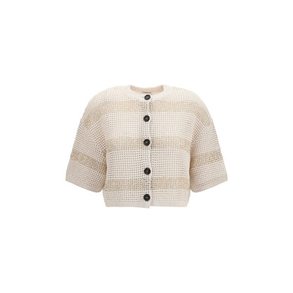 Beige Cotton Cardigan