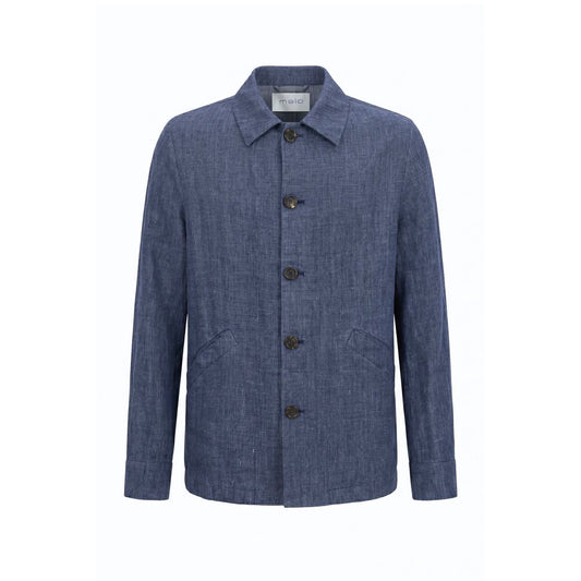 Blue Linen Men's Jacket