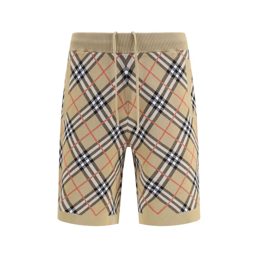 Beige Cotton Bermuda Shorts