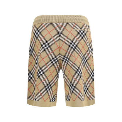 Beige Cotton Bermuda Shorts