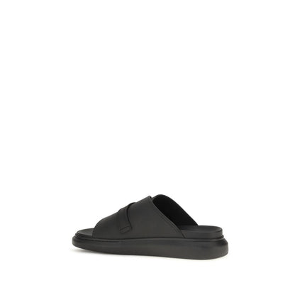 Black Calf Leather Bos Taurus Platform Sandals