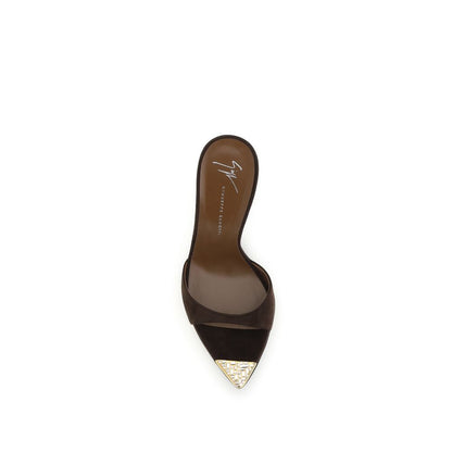 Brown Calf Leather Bos Taurus Stiletto Heel Sandals