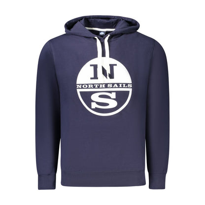 Blue Cotton Men's Hoodie