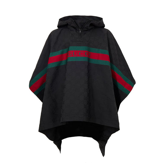 Black Polyester Trench Coat