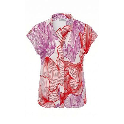 Red Cotton Women Shirt