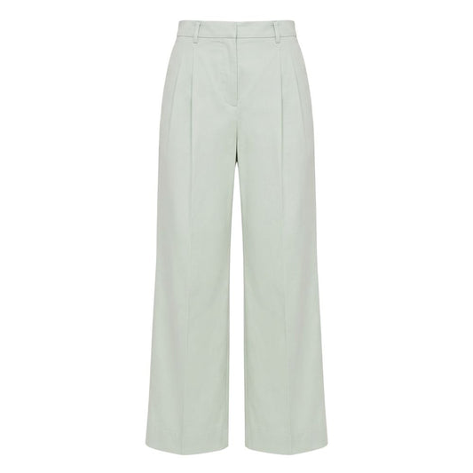 Green Cotton Women Pants