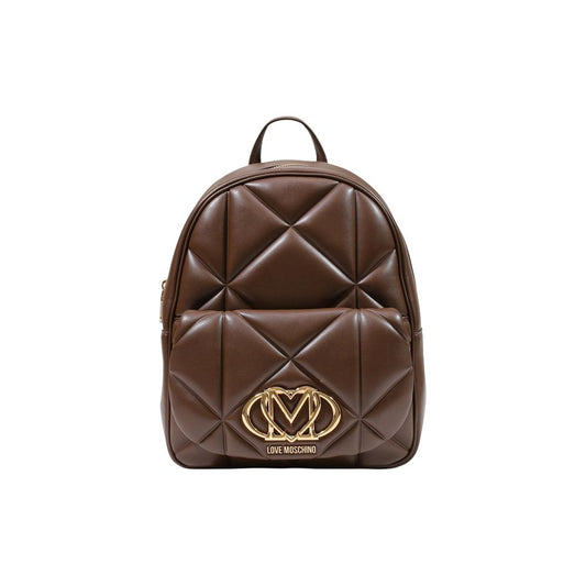 Brown Polyethylene Backpack