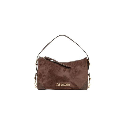 Brown Polyester Handbag