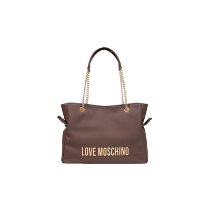 Brown Polyester Handbag