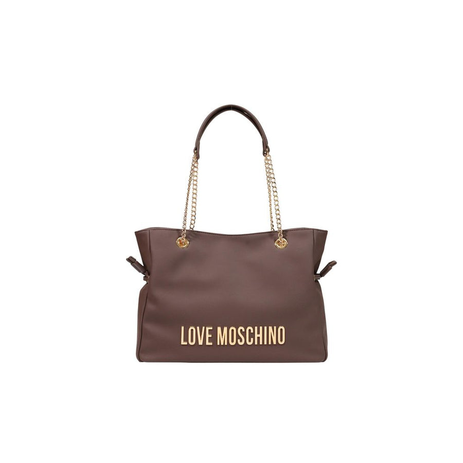 Brown Polyester Handbag
