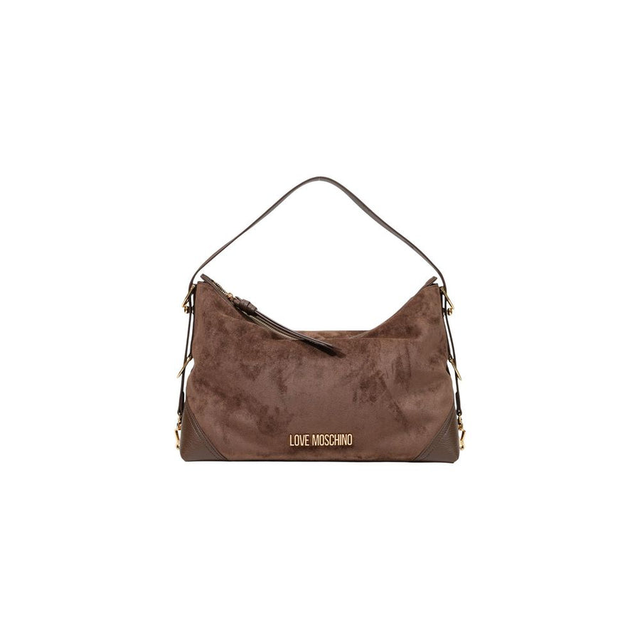 Brown Polyester Handbag
