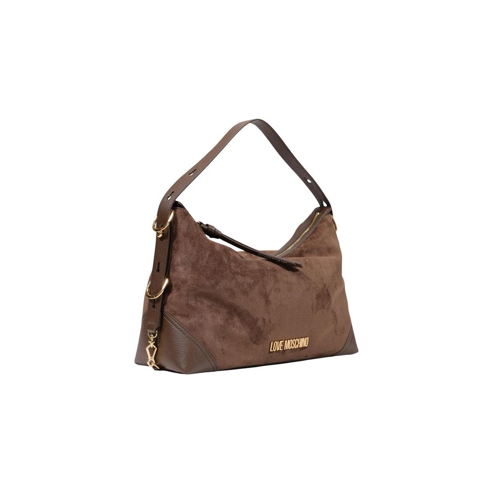 Brown Polyester Handbag