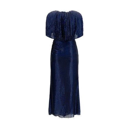 Blue Polyester Cocktail Dress