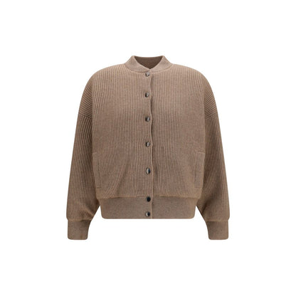 Beige Cashmere Bomber