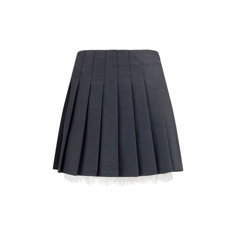 Gray Polyamide Mini Skirt