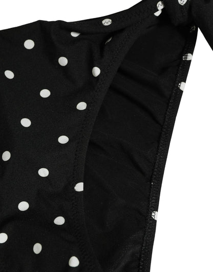 Black Polka Dot Swimwear Beachwear Bottom Bikini