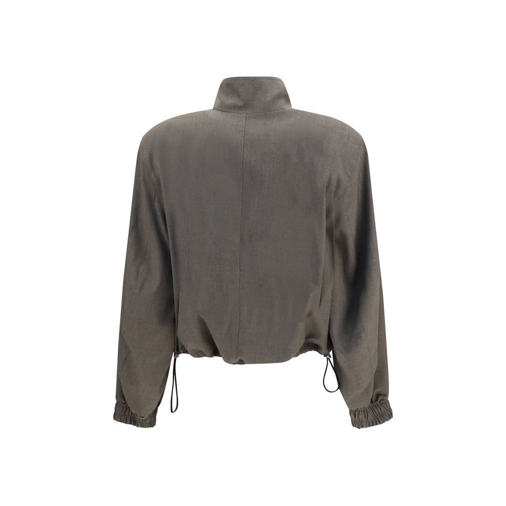 Brown Wool Oves Aries Bomber