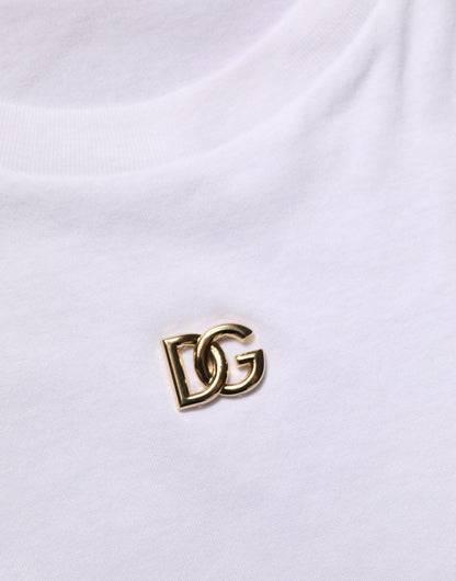 White Metal DG Logo Short Sleeves T-shirt
