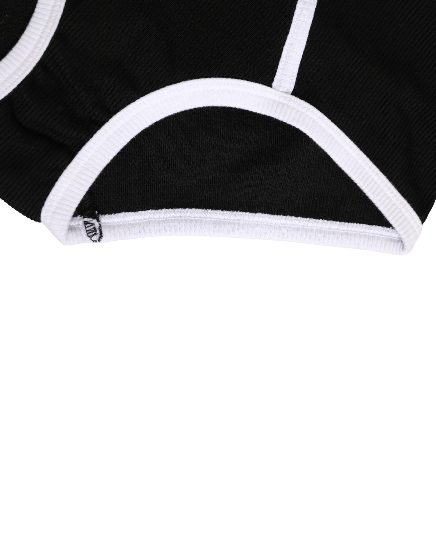 Black White Logo Waistband Coulotte Panty Underwear