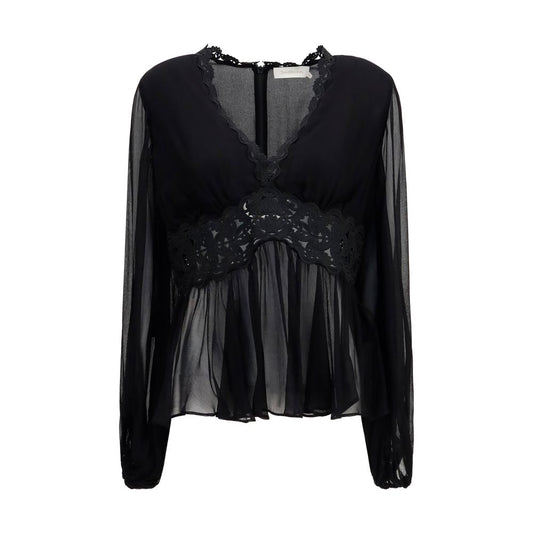Black Viscose Blouse