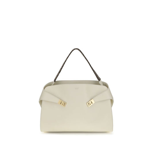 Beige Calf Leather Bos Taurus Shoulder Bag