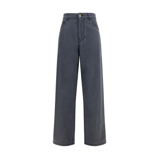 Black Cotton Straight-Leg Jeans