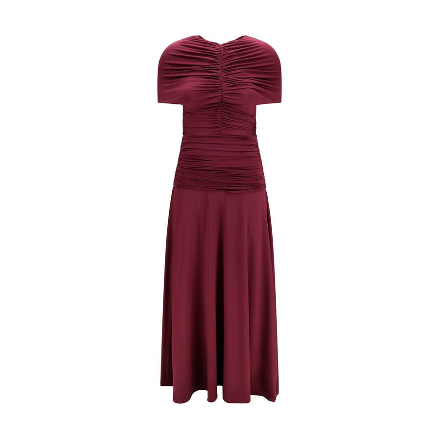 Bordeaux Viscose Casual Dress