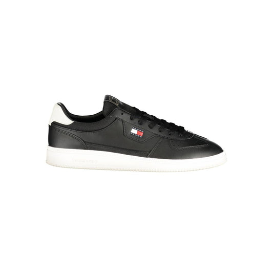Black Polyurethane Men's Sneaker