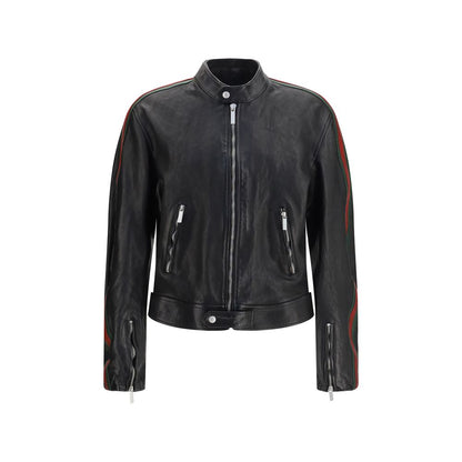 Black Buffalo Leather Bomber