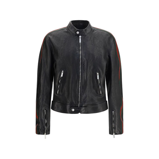 Black Buffalo Leather Bomber