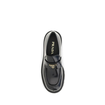 Black Calf Leather Bos Taurus Slip-On Loafers