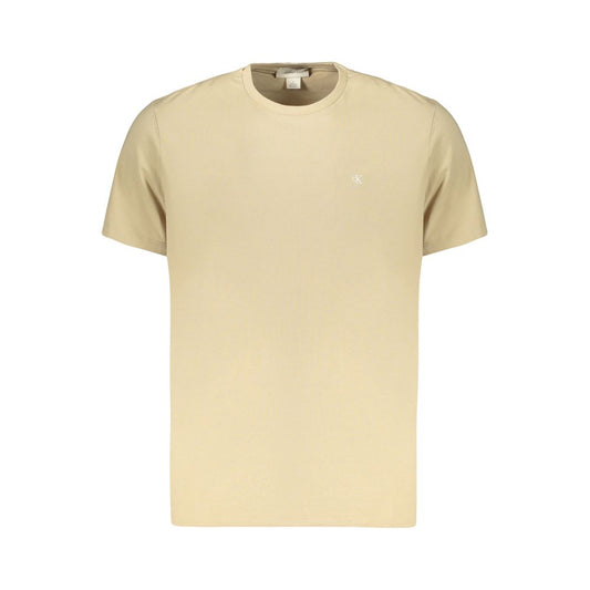 Beige Cotton Men's T-Shirt
