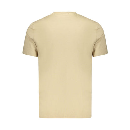 Beige Cotton Men's T-Shirt