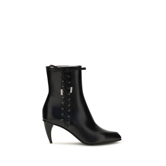 Black Calf Leather Bos Taurus Lace-Up Boots