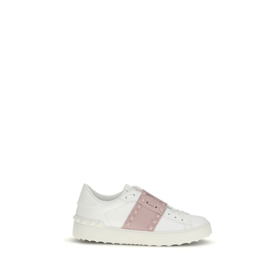 White Calf Leather Bos Taurus Low Top Sneakers