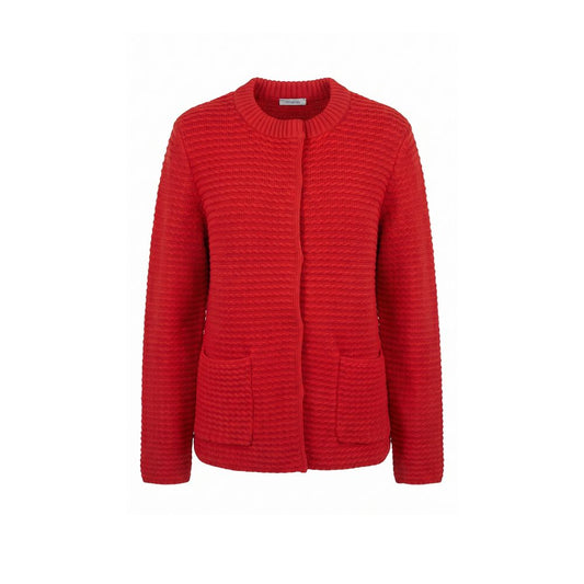 Red Cotton Women's Cardigan