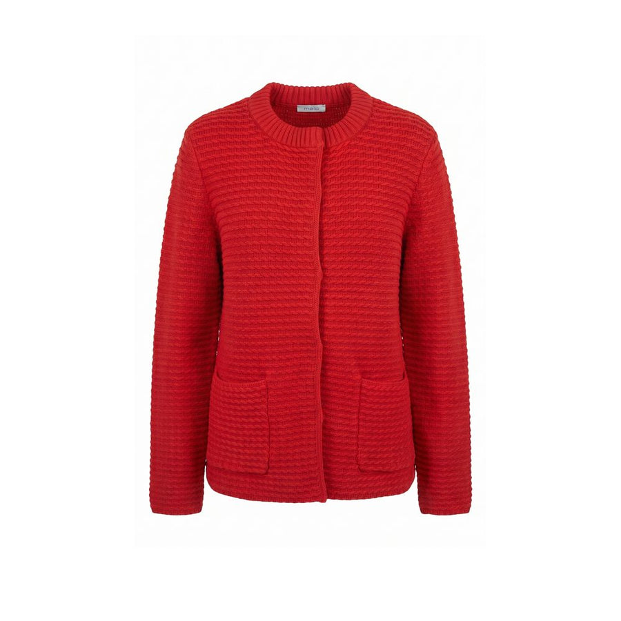 Red Cotton Women's Cardigan