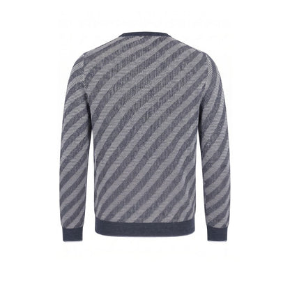 Blue Linen Men Sweater