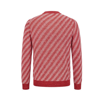 Red Linen Men Cardigan