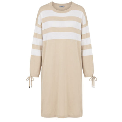 Beige Cotton Women Dress