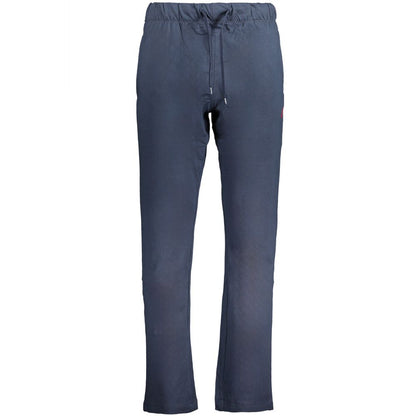 Blue Cotton Men's Trousers