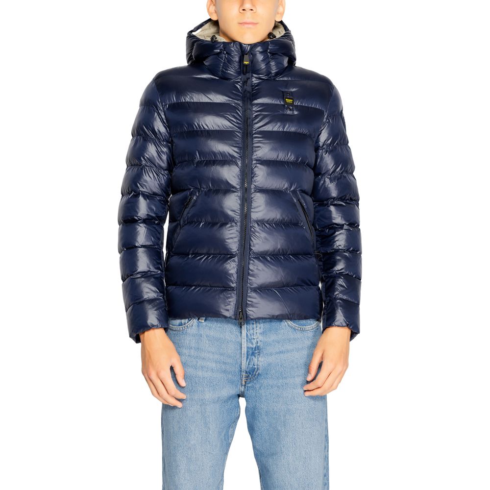 Blue Polyester Shell Jacket