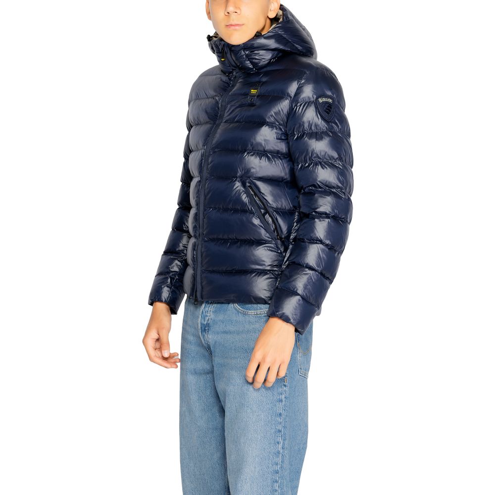 Blue Polyester Shell Jacket