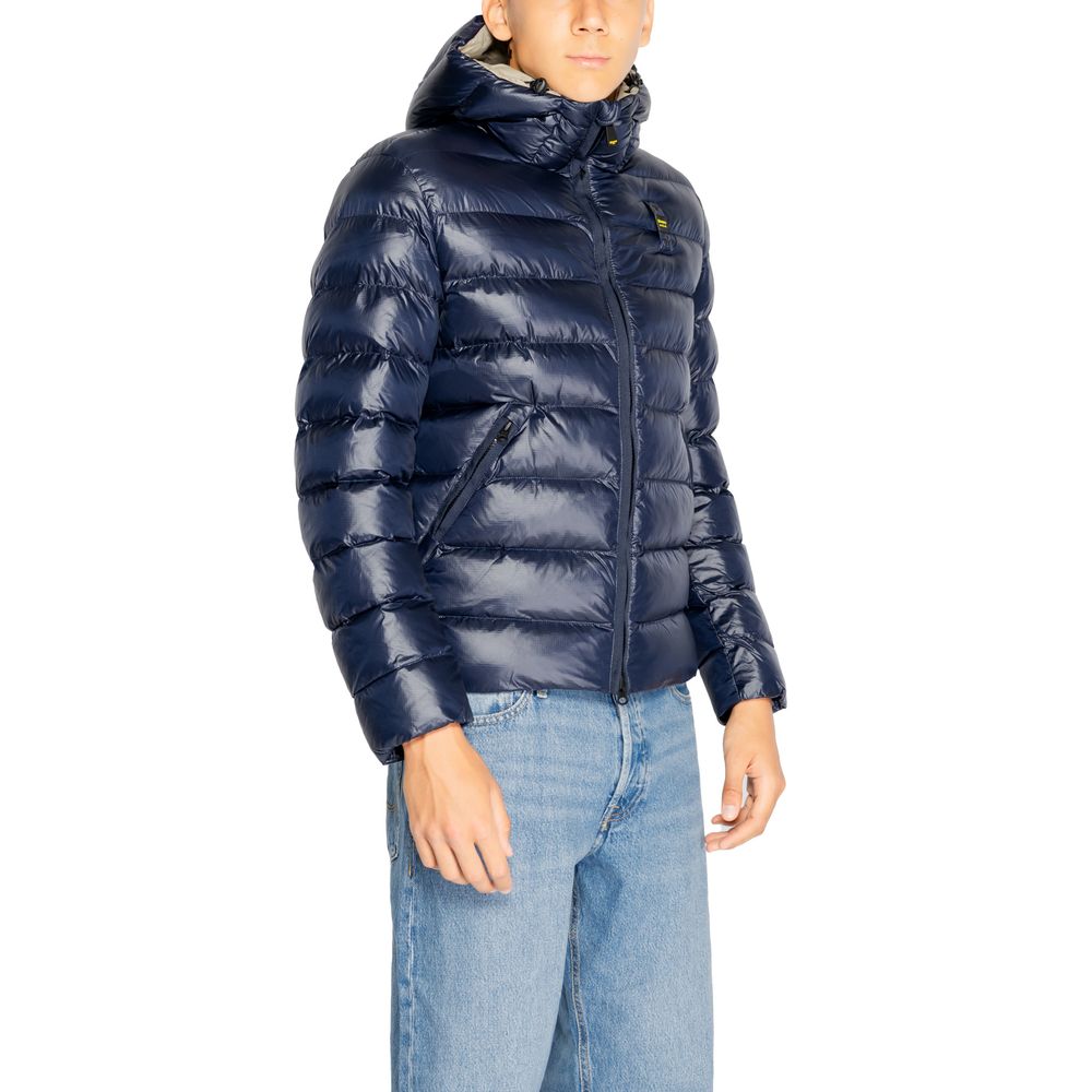 Blue Polyester Shell Jacket