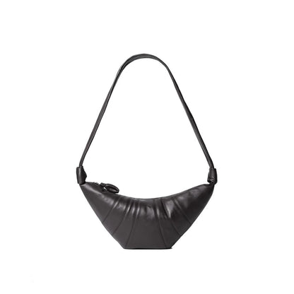 Brown Lamb Leather Shoulder Bag