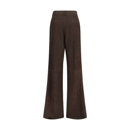 Brown Calf Leather Bos Taurus Casual Pants