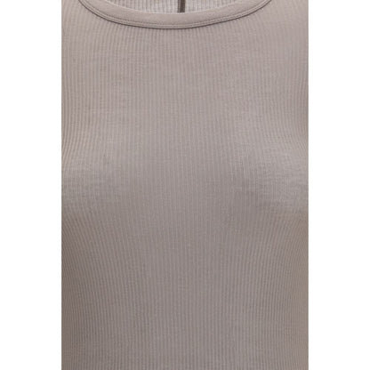 Gray Viscose Long Sleeve T-Shirt