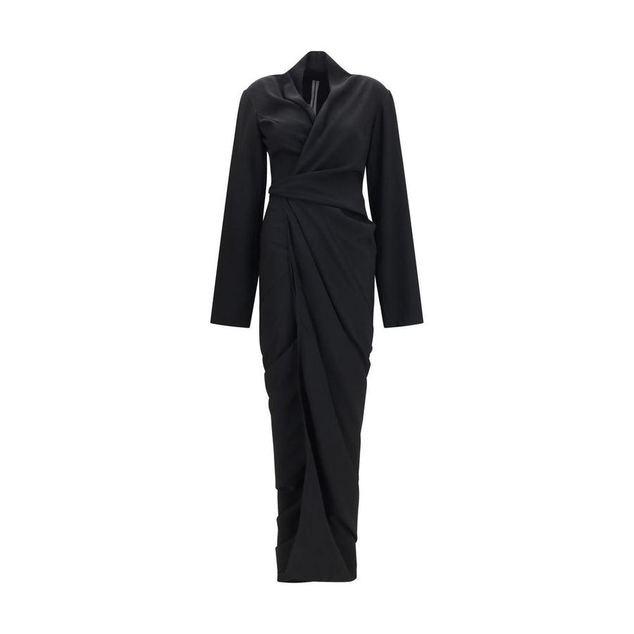 Black Viscose Casual Dress