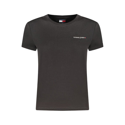 Black Cotton Womens T-Shirt